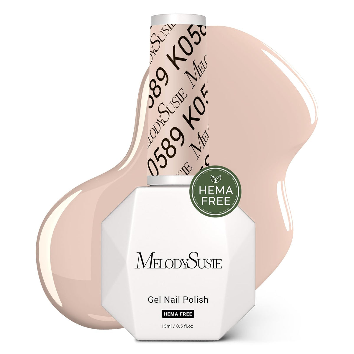 Vernis gel MelodySusie Hema Free beige nude rose 15 ml
