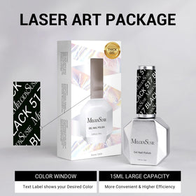 Vernis gel MelodySusie noir épais avec accessoires de manucure