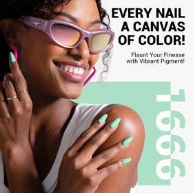 Vernis gel MelodySusie vert menthe avec lampe UV