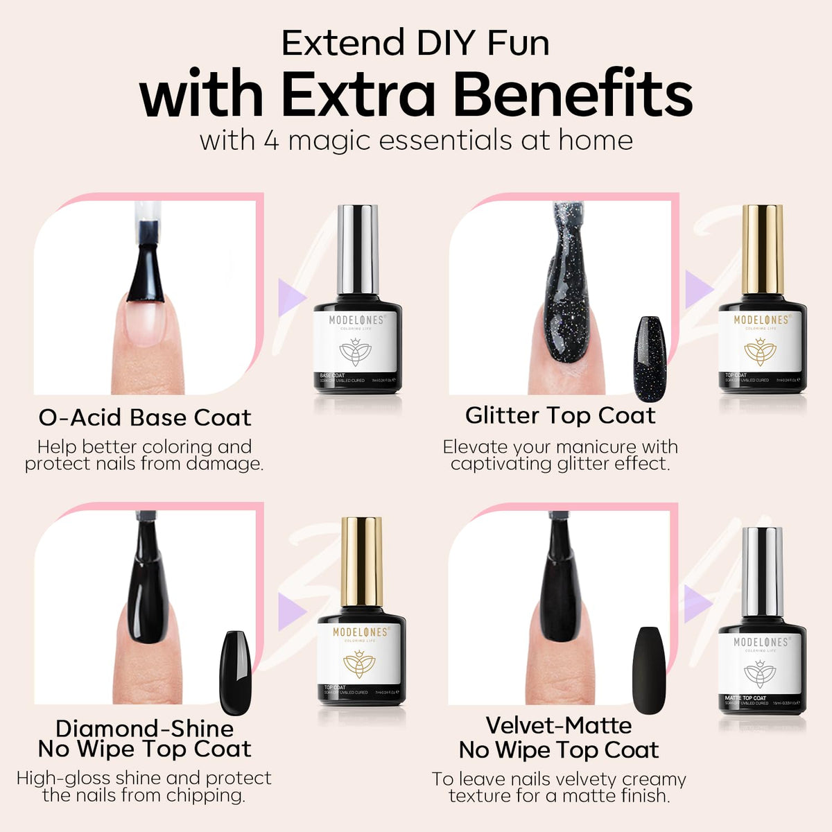 Vernis gel modelones avec formule sans bulles