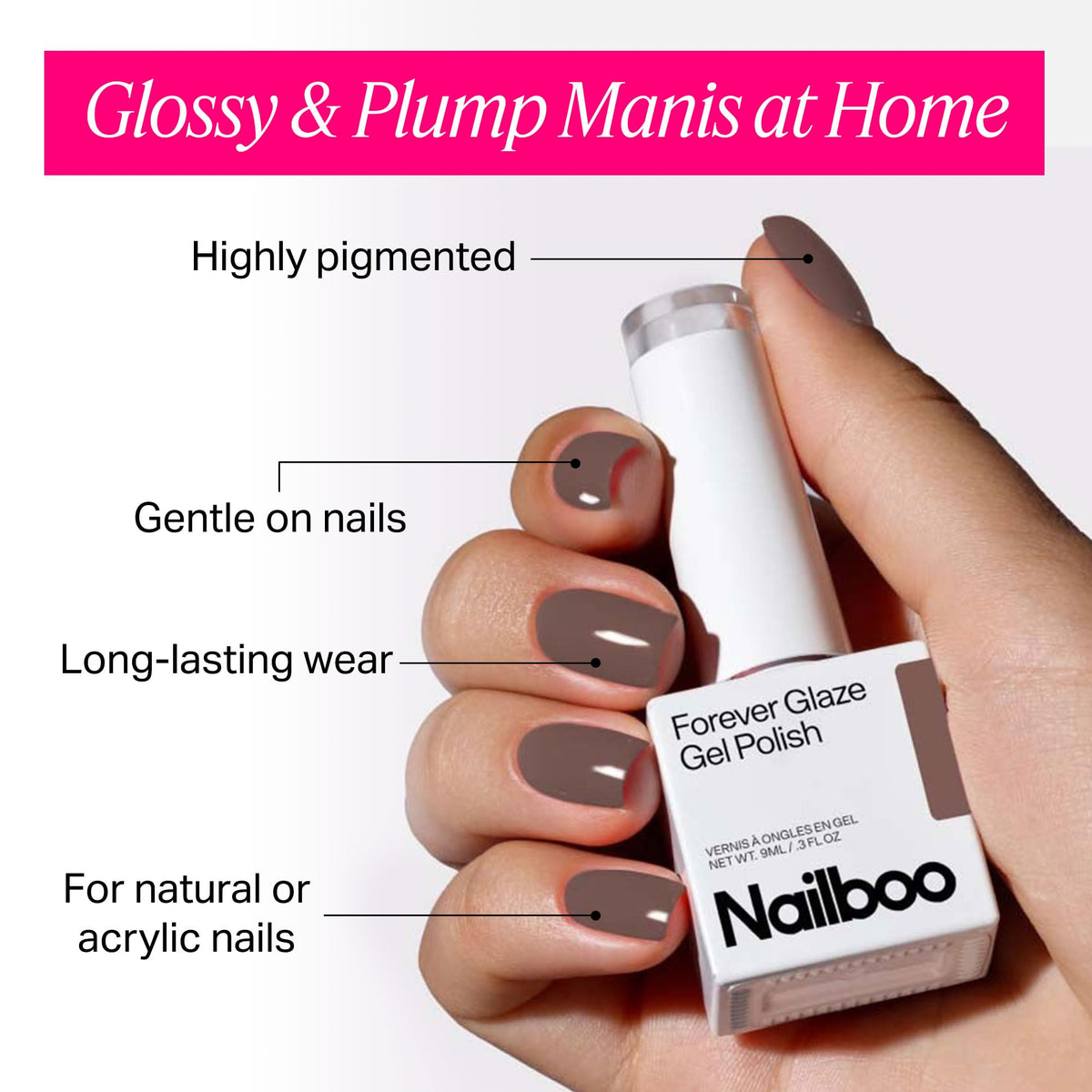 Vernis Gel Nailboo sous une lampe UV pour durcissement