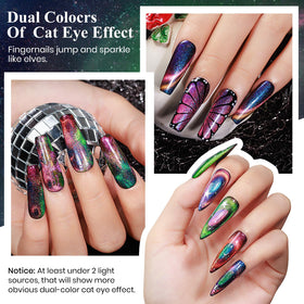 Vernis gel noir du kit MIZHSE 9D Cat Eye