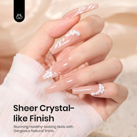 Vernis gel nude brun avec pinceau applicateur