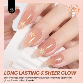 Vernis gel nude brun dans un cadre de beauté