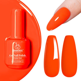 Vernis gel orange fluo Beetles 15ml vue de face