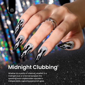 Vernis gel pailleté argent avec effets scintillants