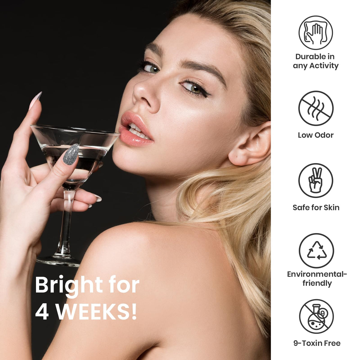 Vernis gel pailleté argent dans son emballage
