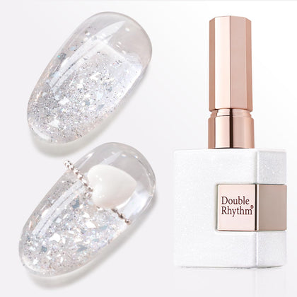 Vernis gel pailleté Double Rhythm 15ml couleur argent éclatant
