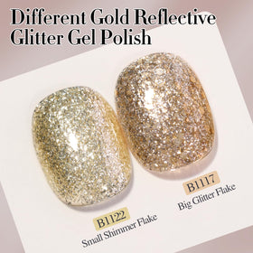 Vernis gel pailleté Double Rhythm sur table de manucure