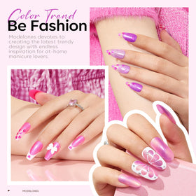 Vernis gel pailleté violet du set modelones