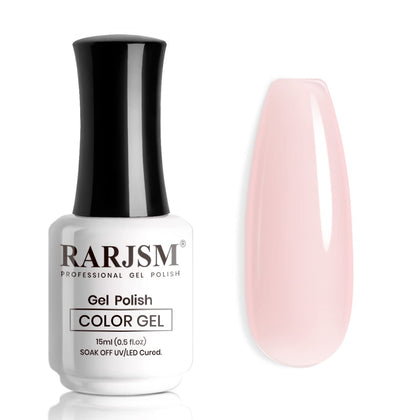 Vernis gel RARJSM 15ml rose clair transparent devant