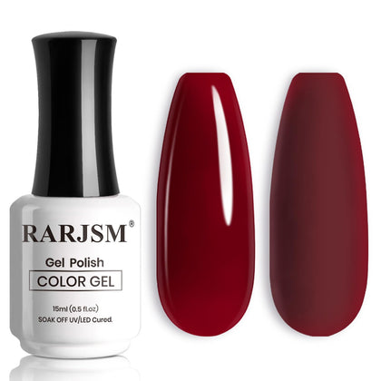Vernis gel RARJSM rouge cerise 15ml vue avant