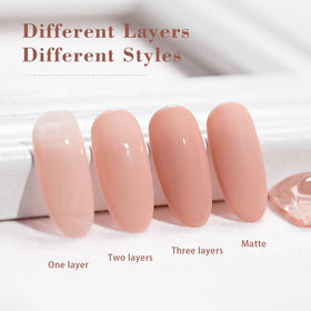Vernis gel RARJSM thé rose 15ml à côté de matériel de manucure