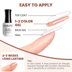 Vernis gel RARJSM thé rose 15ml étiquette détaillée