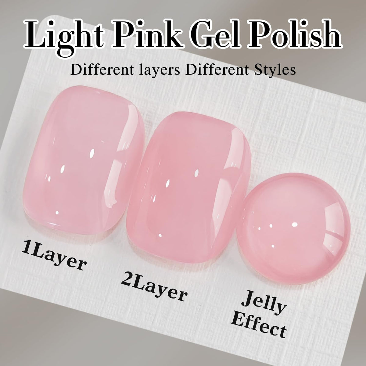 Vernis gel rose A1401 avec accessoires de nail art