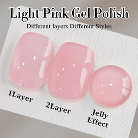 Vernis gel rose A1401 avec accessoires de nail art