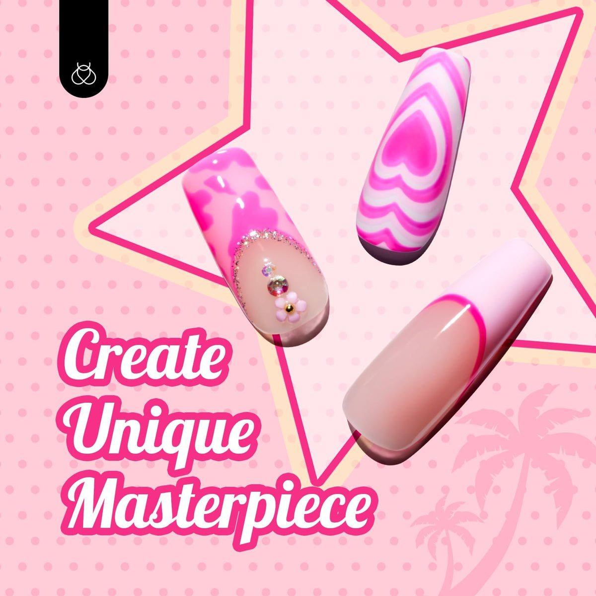 Vernis gel rose avec accessoires de manucure