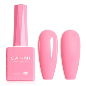 Vernis gel rose CANNI bouteille avant avec étiquette colorée