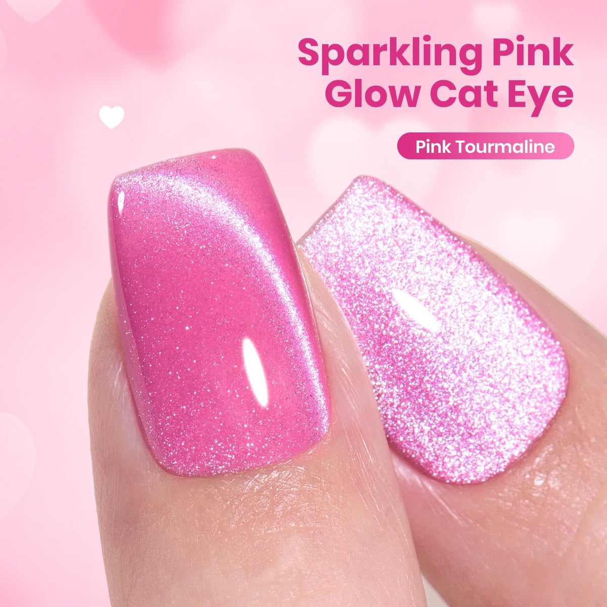 Vernis gel rose Cat Eye de beetles dans son emballage