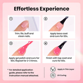 Vernis gel rose fluo sur une table de manucure