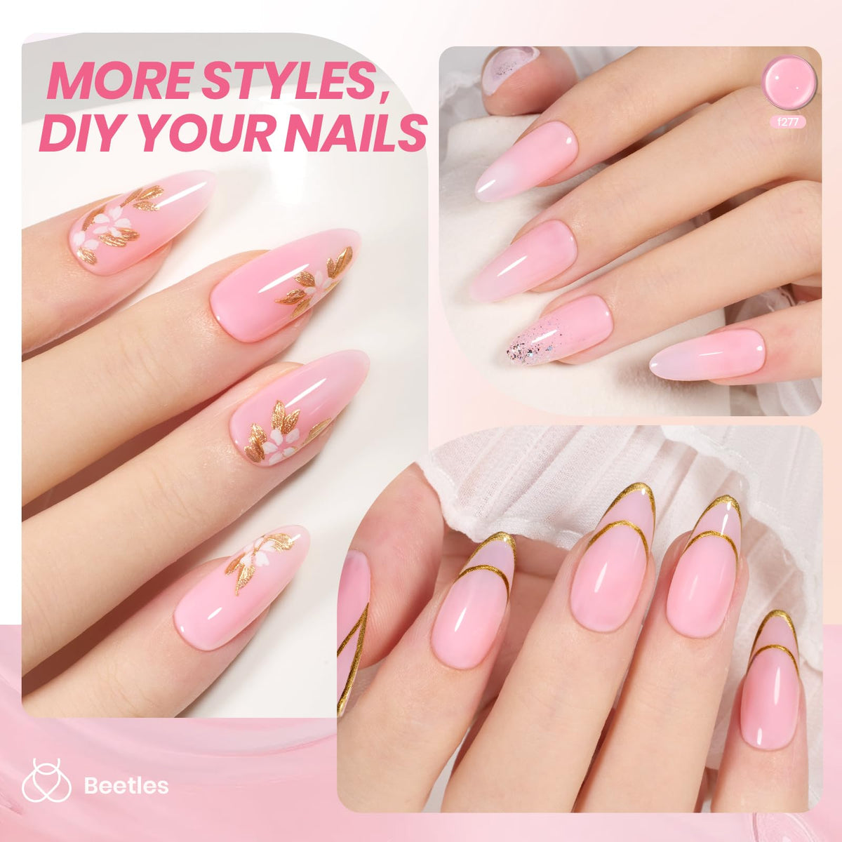 Vernis Gel Rose Nude 15ml à côté d'une lampe UV/LED