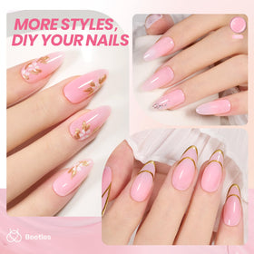 Vernis Gel Rose Nude 15ml à côté d'une lampe UV/LED