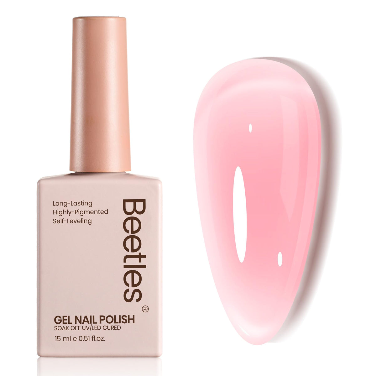 Vernis Gel Rose Nude 15ml avec accessoires de manucure