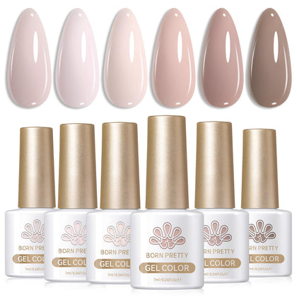 Vernis gel rose nude Born Pretty 181g vue de face
