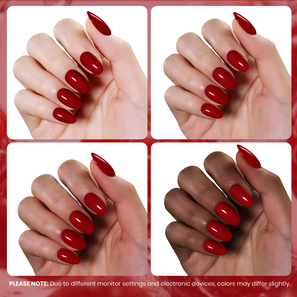 Vernis gel rouge Berry Naughty avec accessoires de manucure