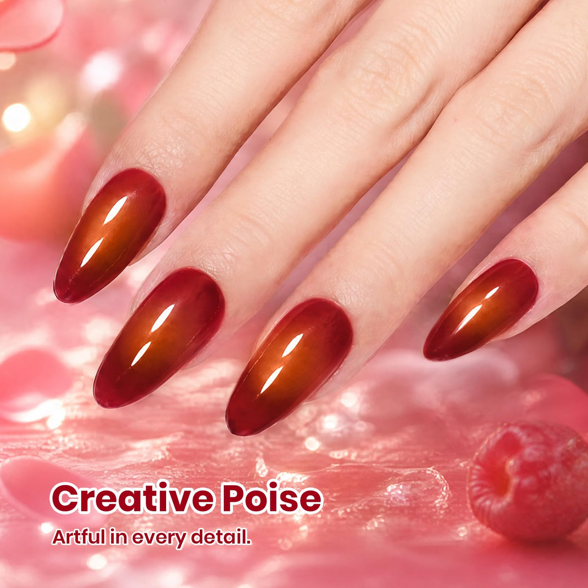Vernis gel rouge Berry Naughty avec lampe LED