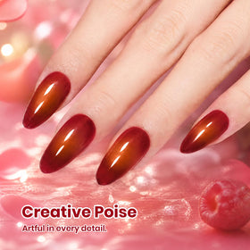 Vernis gel rouge Berry Naughty avec lampe LED