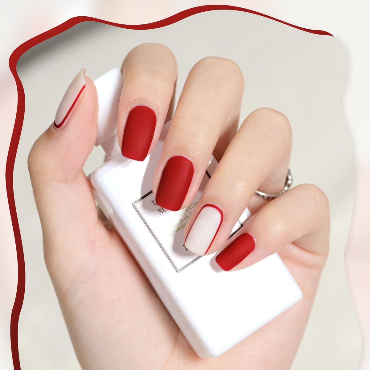 Vernis gel rouge rubis GAOY avec finition brillante
