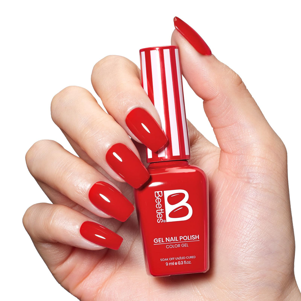 Vernis gel Sunburn Red avec accessoires de manucure