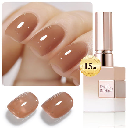 Vernis gel translucide Double Rhythm 15ml couleur claire devant