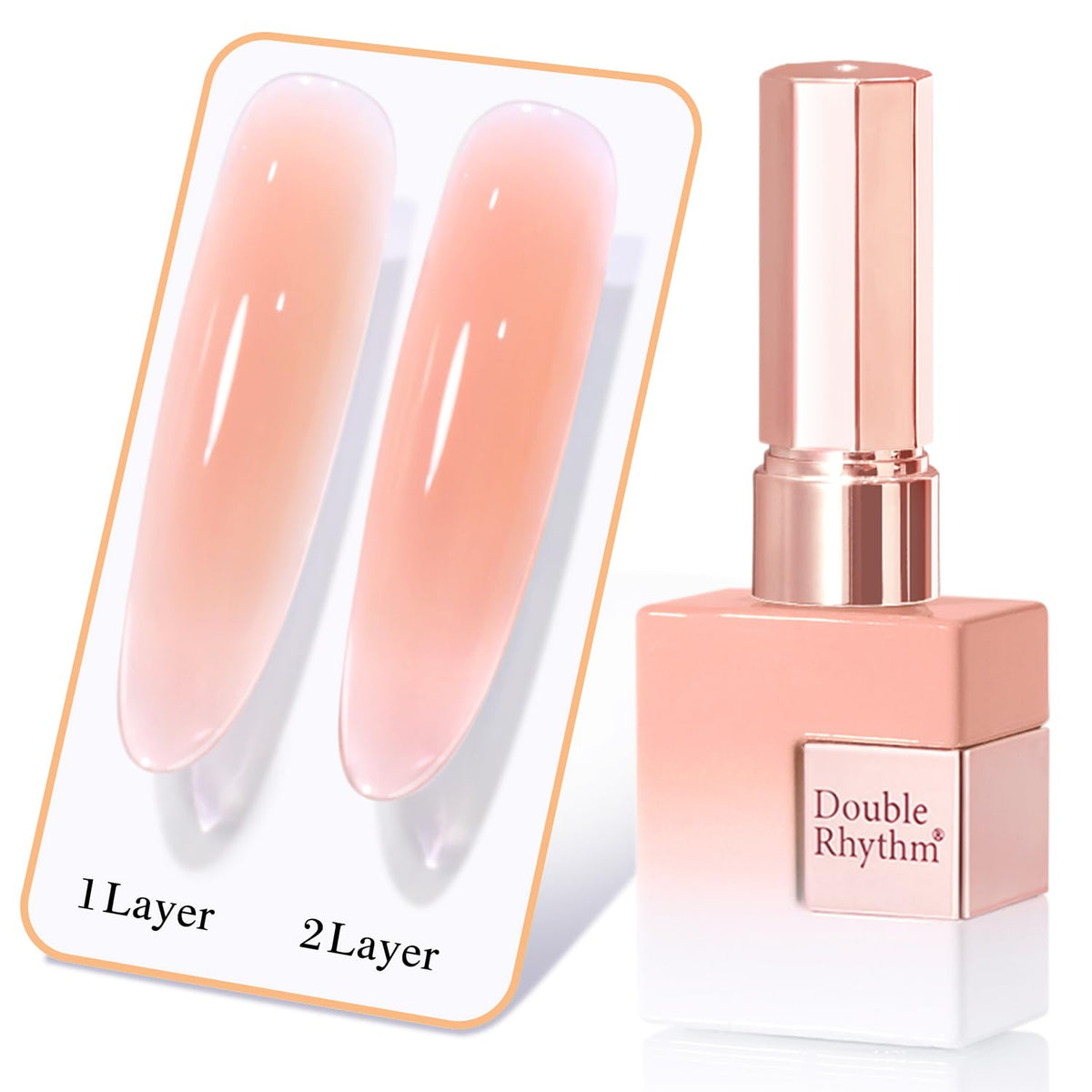 Vernis gel translucide Double Rhythm 15ml couleur orange-A1638