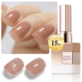 Vernis gel transparent Double Rhythm 15ml couleur nude vue de face