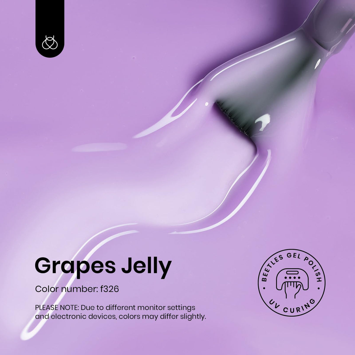 Vernis Gel Violet 15ml beetles, étiquette et détails