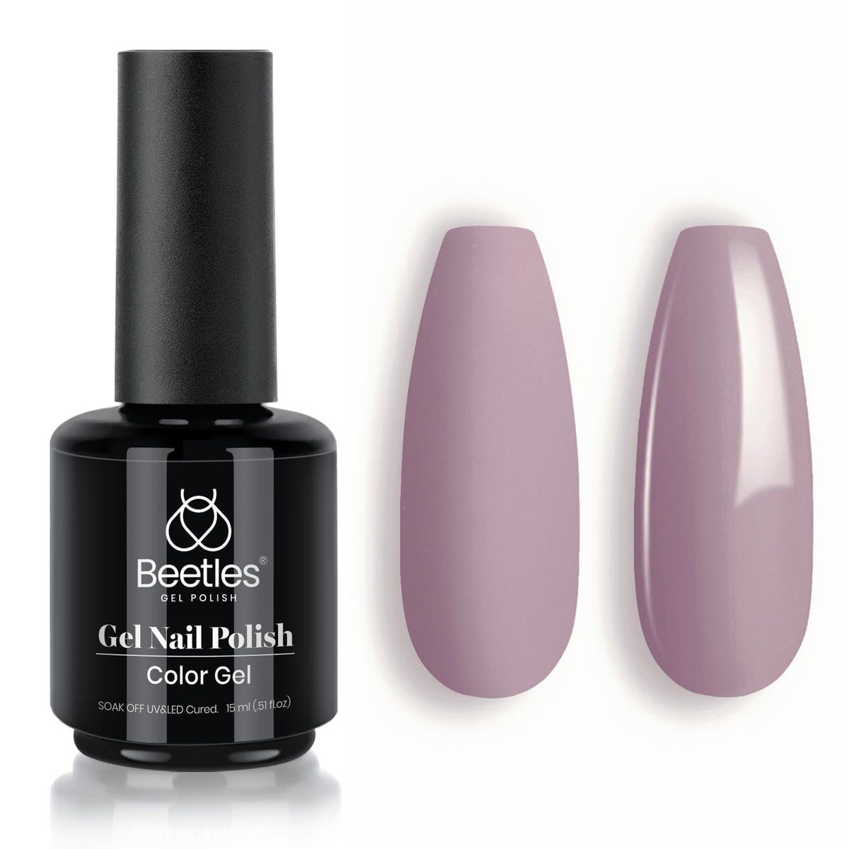 Vernis Gel Violet Grise 15ml de beetles, vue avant