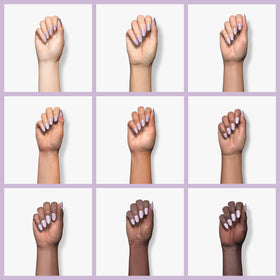 Vernis gel violet mauve sous lampe UV
