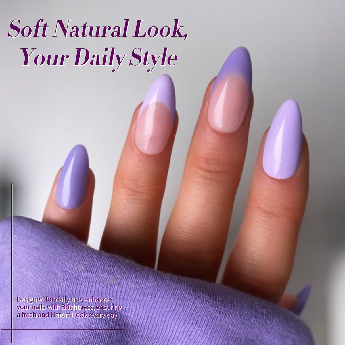 Vernis gel violet pailleté de Born Pretty avec échantillons de couleurs