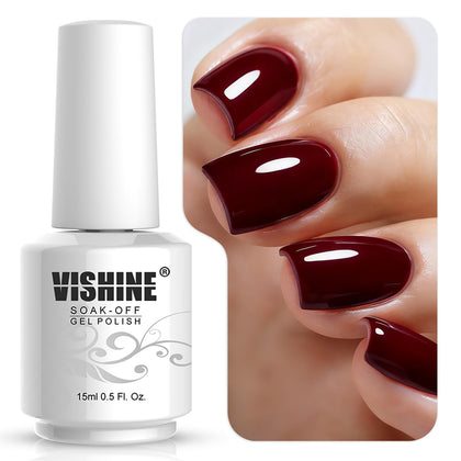Vernis gel Vishine rouge foncé 60g vue de face