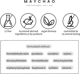 Vernis MAYCHAO exposé avec accessoires de manucure