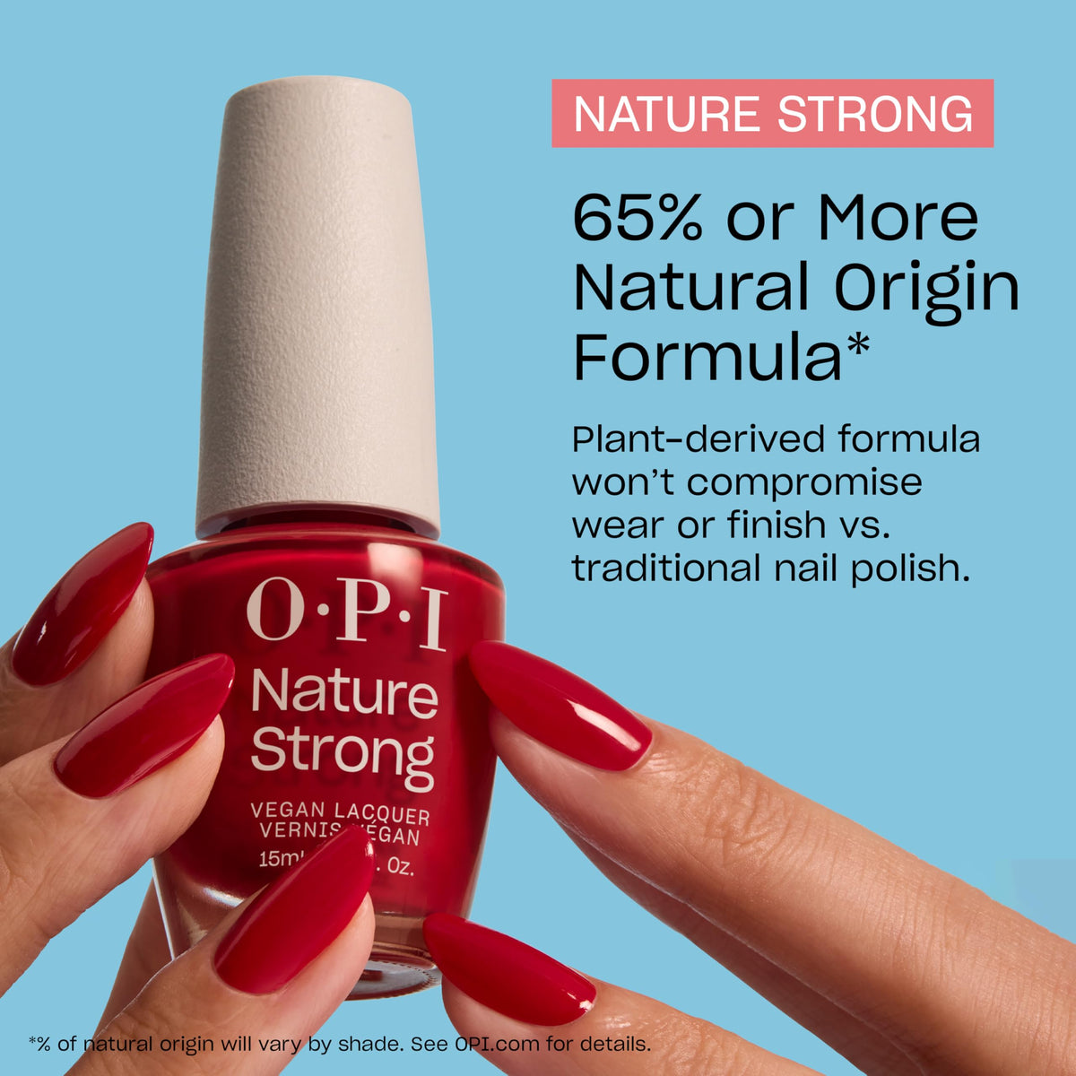 Vernis OPI Nature Strong avec fond naturel