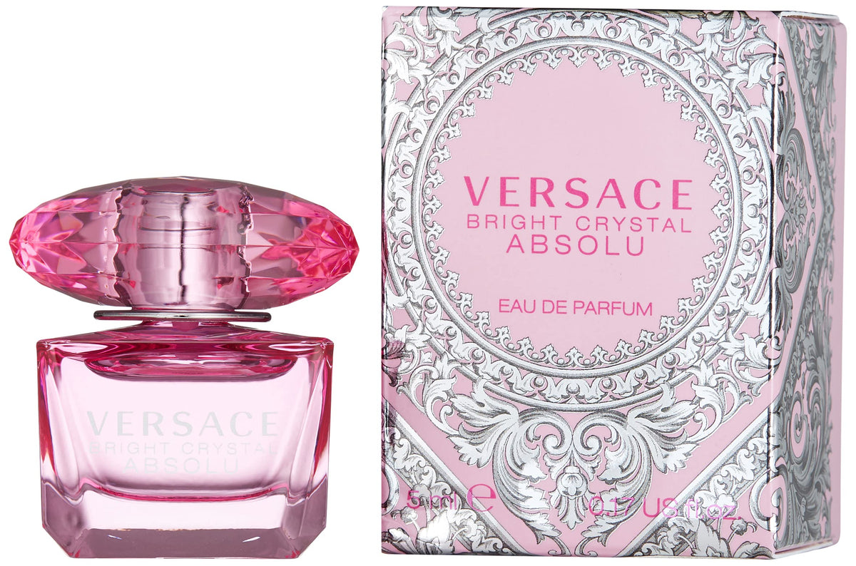 Versace Bright Crystal Absolu 5 ml Eau de Parfum mini sur fond blanc
