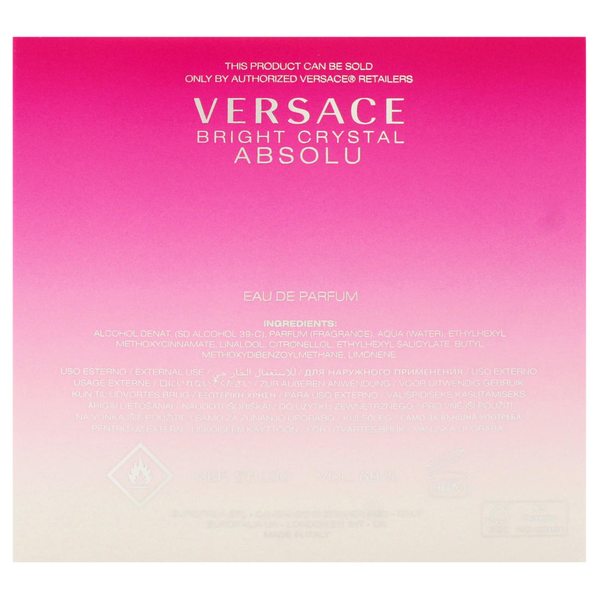 Versace Bright Crystal Absolu 50 ml packaging