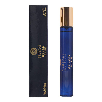 Versace Dylan Blue 0,3 oz vaporisateur de voyage avec bouchon doré