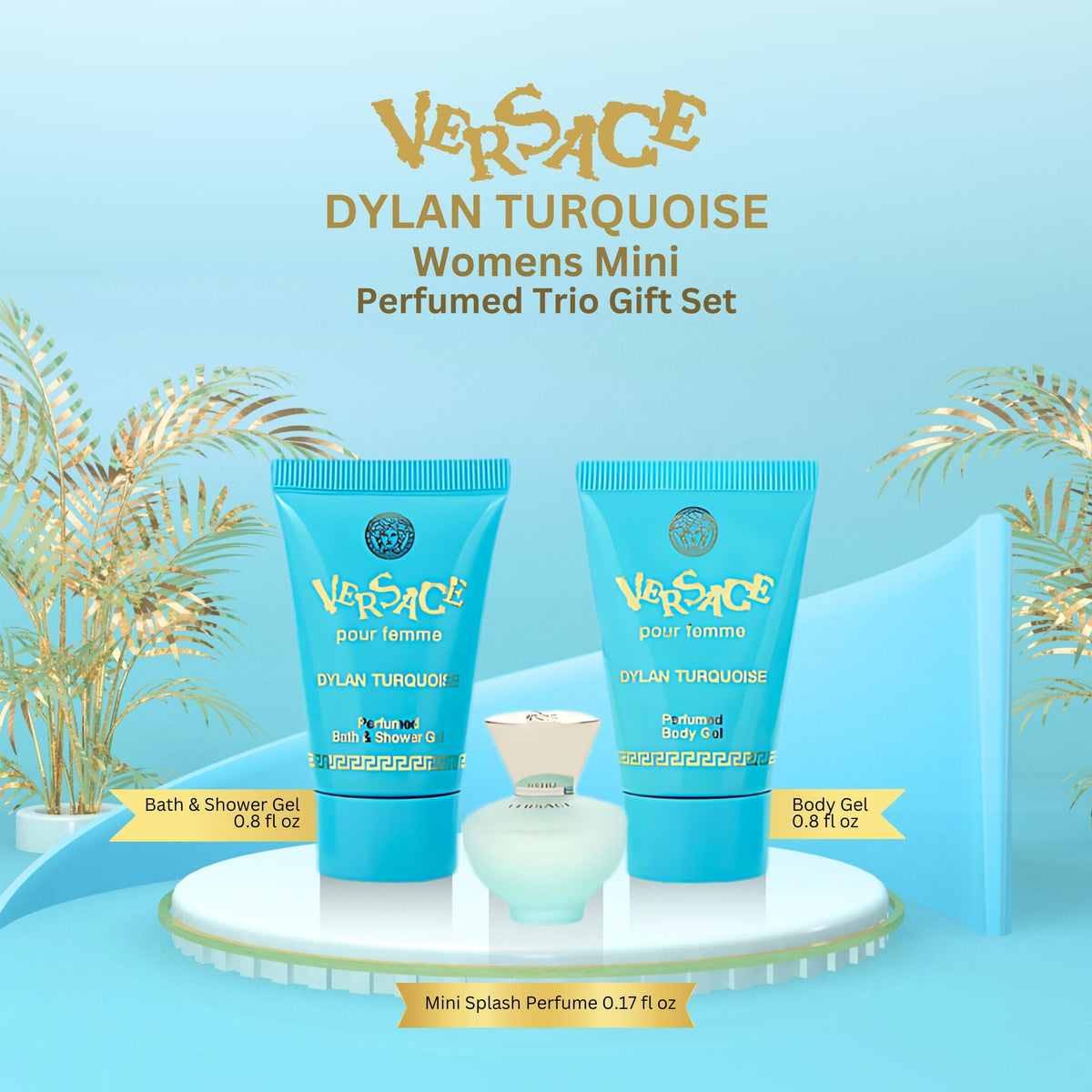 Versace Eau de Toilette Splash 0,17 FL OZ du trio Dylan Turquoise