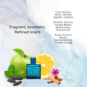 Versace Eros EDT SPLASH 5 ml, parfum masculin avec notes de citron