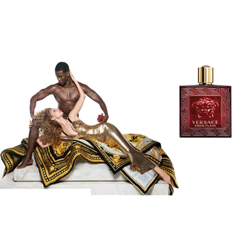 Versace Eros Flame Eau de Parfum sur un fond élégant
