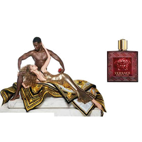 Versace Eros Flame Eau de Parfum sur un fond élégant
